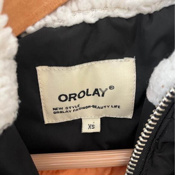 Orolay Thicken Down Puffer Hooded Jacket Black Winter Snow Coat - Picture 6 of 13